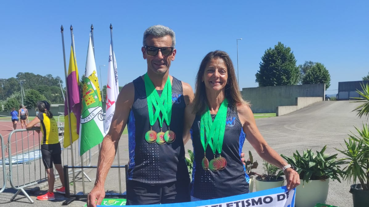 Imagem ilustrativa: Centro de Atletismo de A dos Cunhados no Campeonato Nacional de Pista Masters