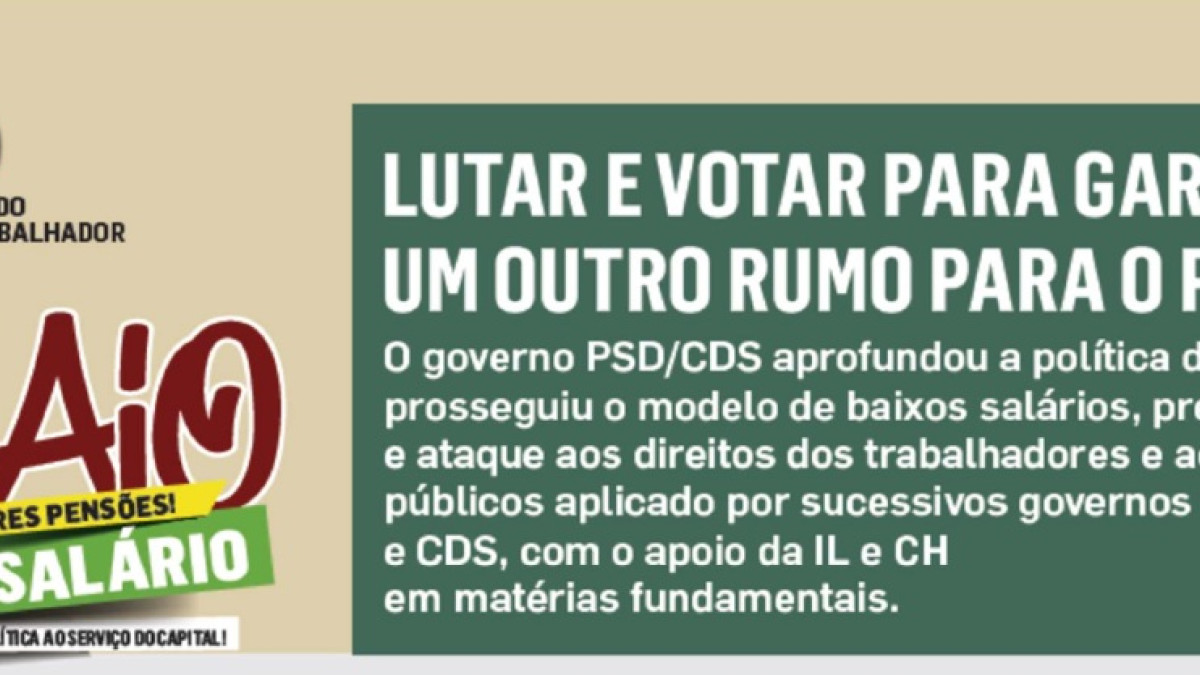 Imagem ilustrativa: Comemorações do 1.º de Maio na Expotorres